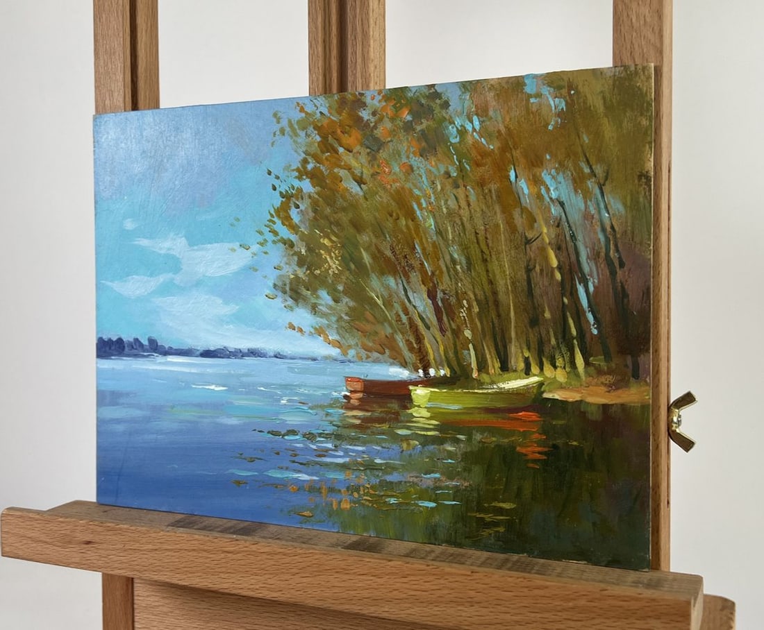 Oil painting Between water and trees Yuriy Suprunchuk - 2