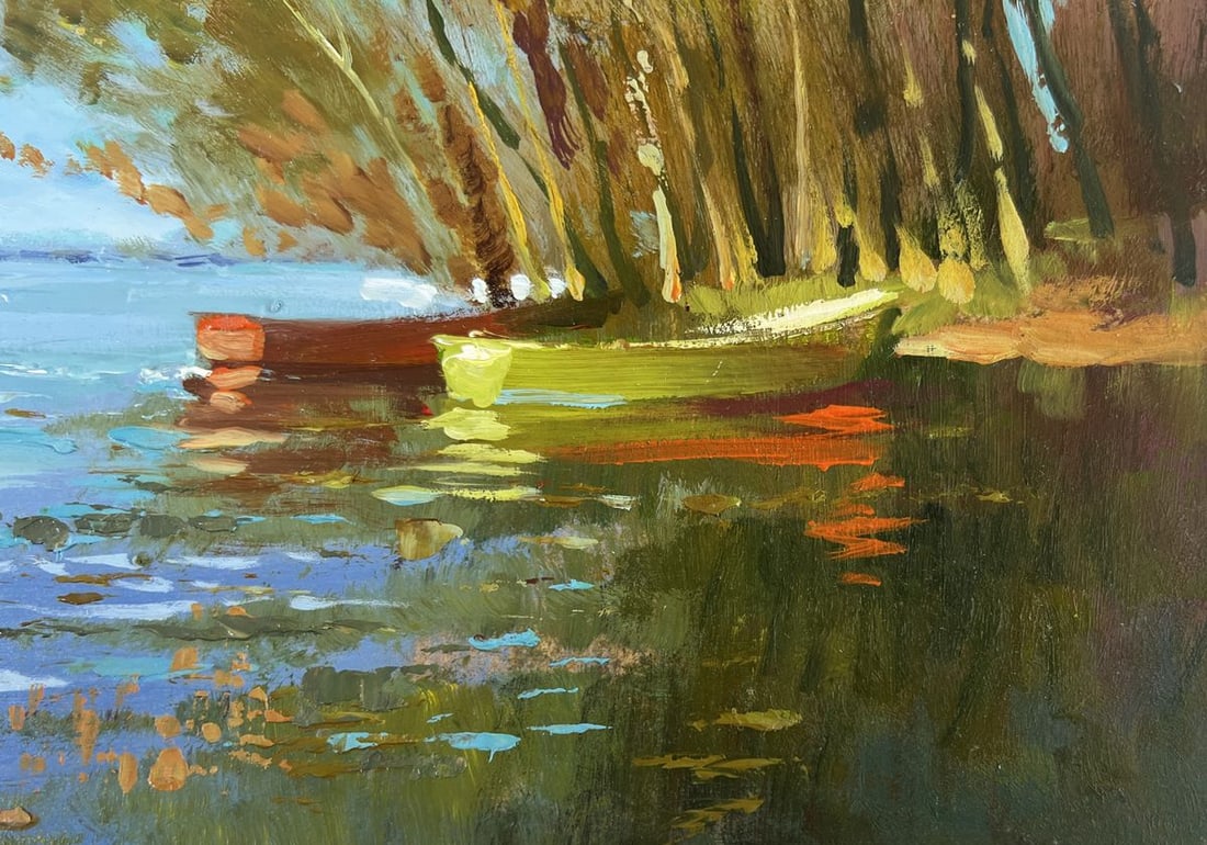 Oil painting Between water and trees Yuriy Suprunchuk - 5
