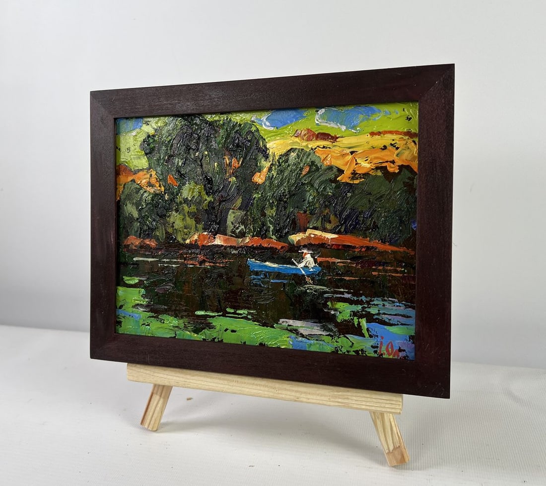 Oil painting Willows bent over the silence Alex Kalenyuk - 2