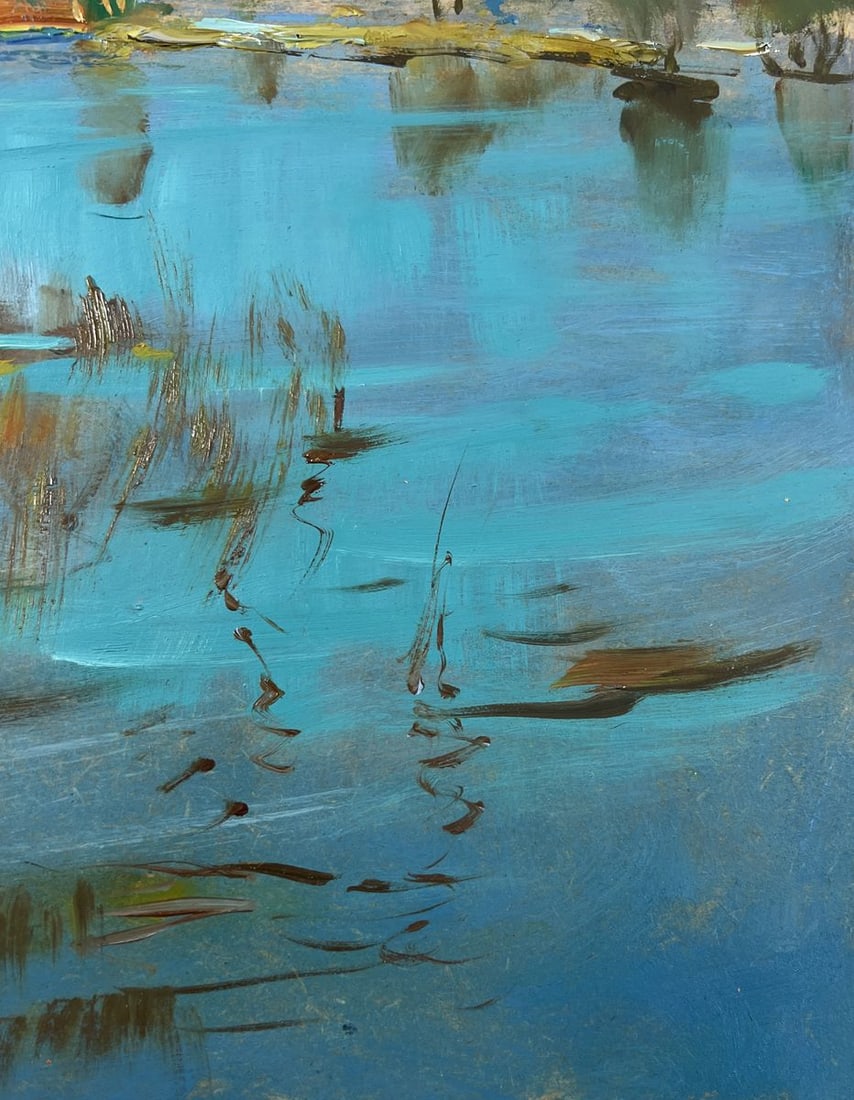 Oil painting The sun and the riverbank Yuriy Suprunchuk - 9