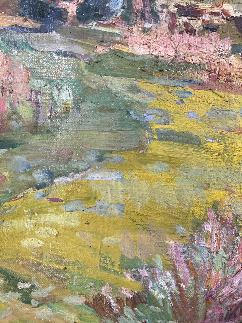 Oil painting A river flows through the steppe Yuri Lyubavin - 11