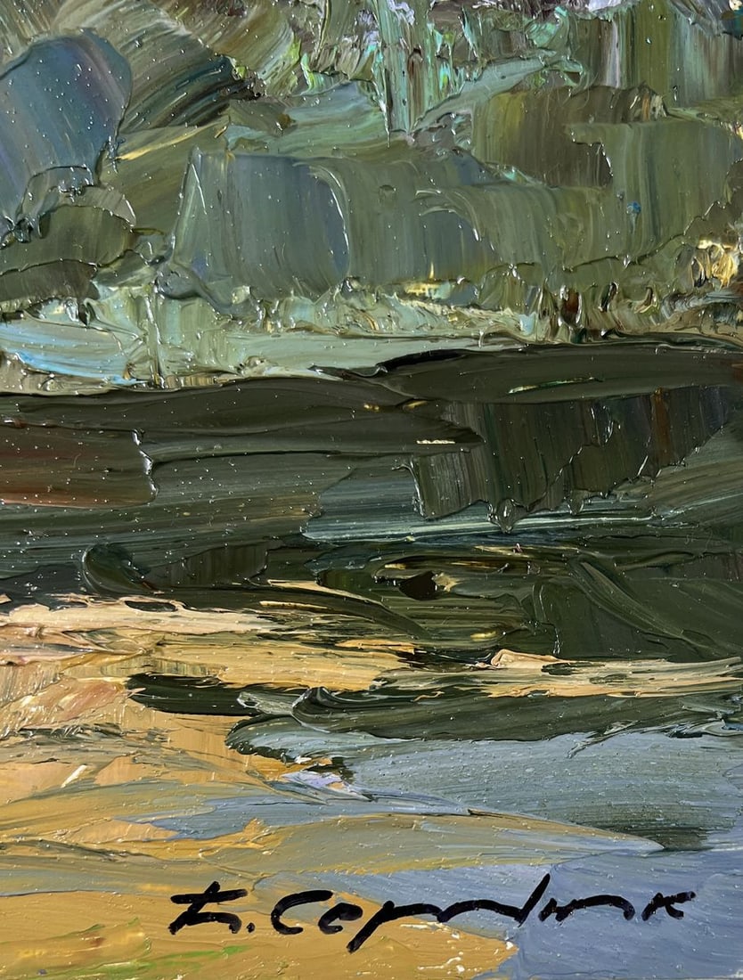 Oil painting Bridge over water Boris Serdyuk - 9