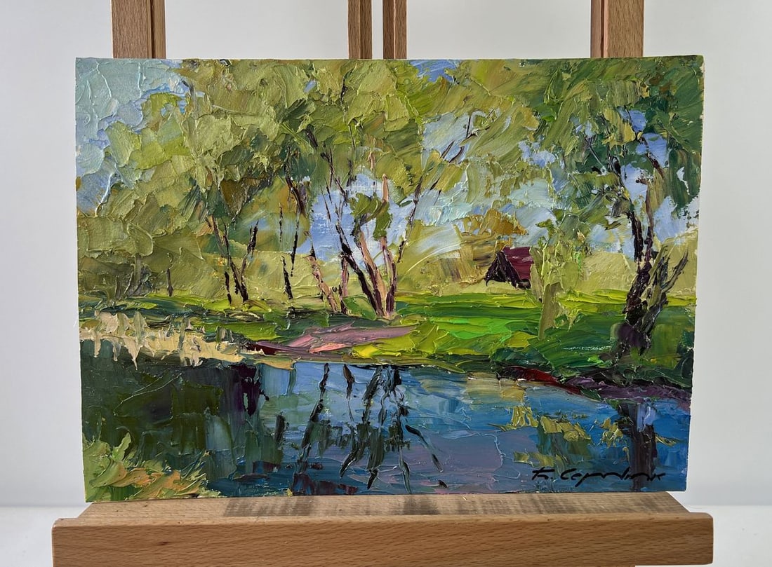 Oil painting Willows over the water Boris Serdyuk (1 of 10)
