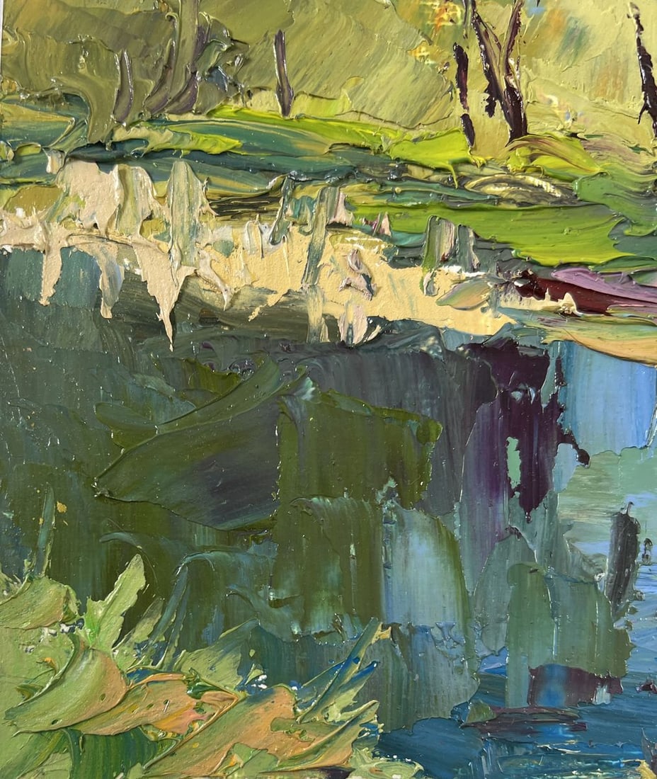 Oil painting Willows over the water Boris Serdyuk - 7