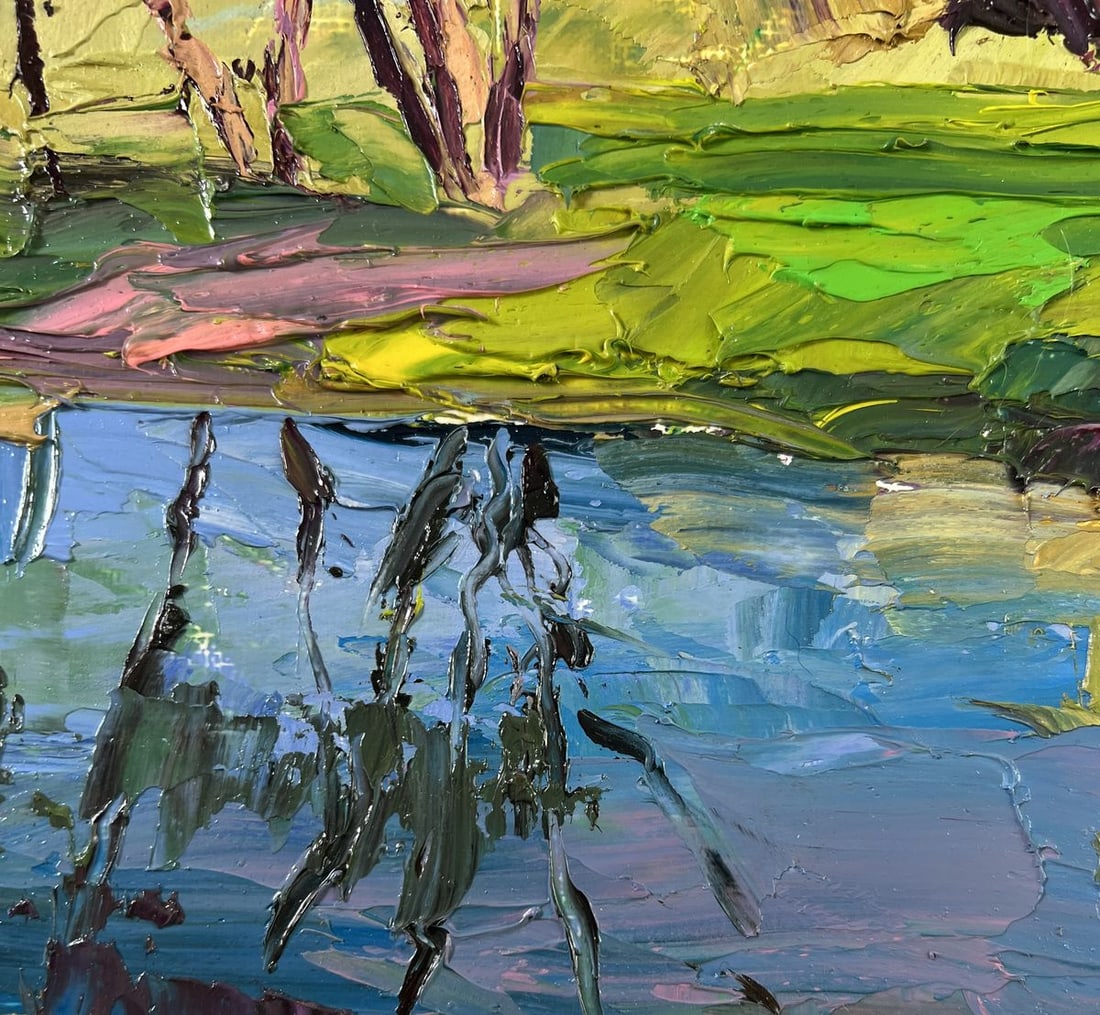 Oil painting Willows over the water Boris Serdyuk - 8