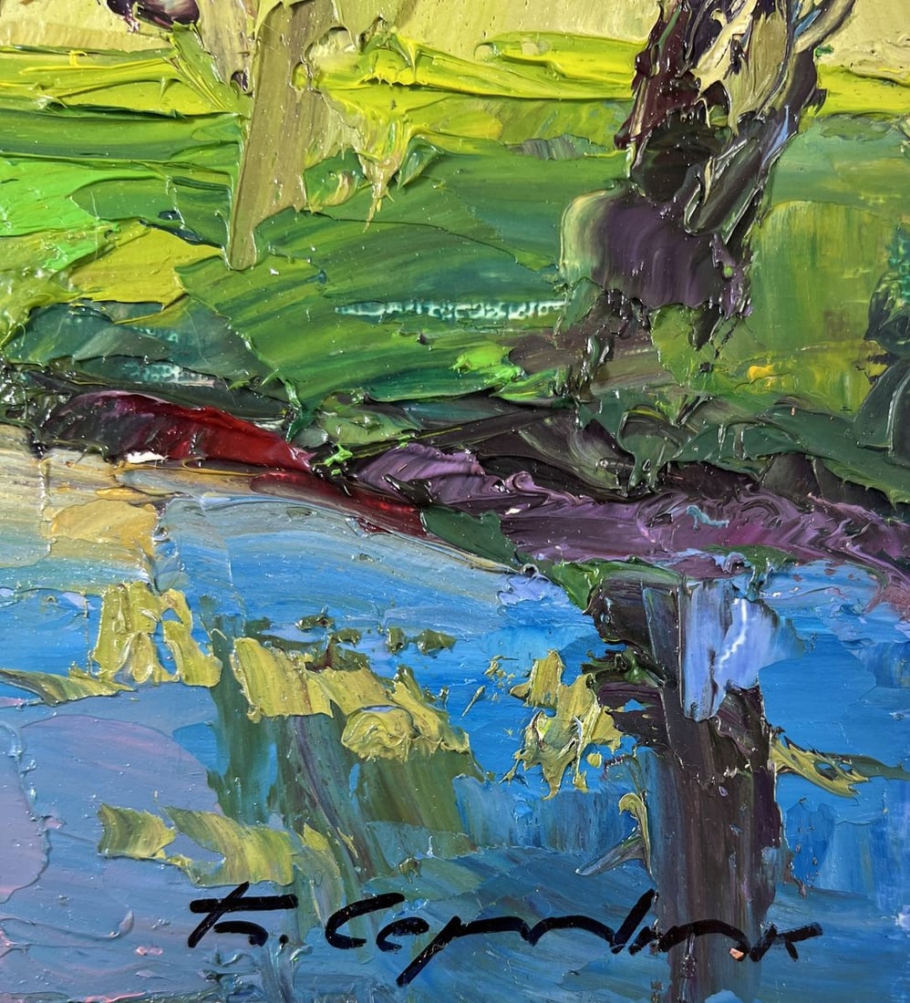 Oil painting Willows over the water Boris Serdyuk - 9