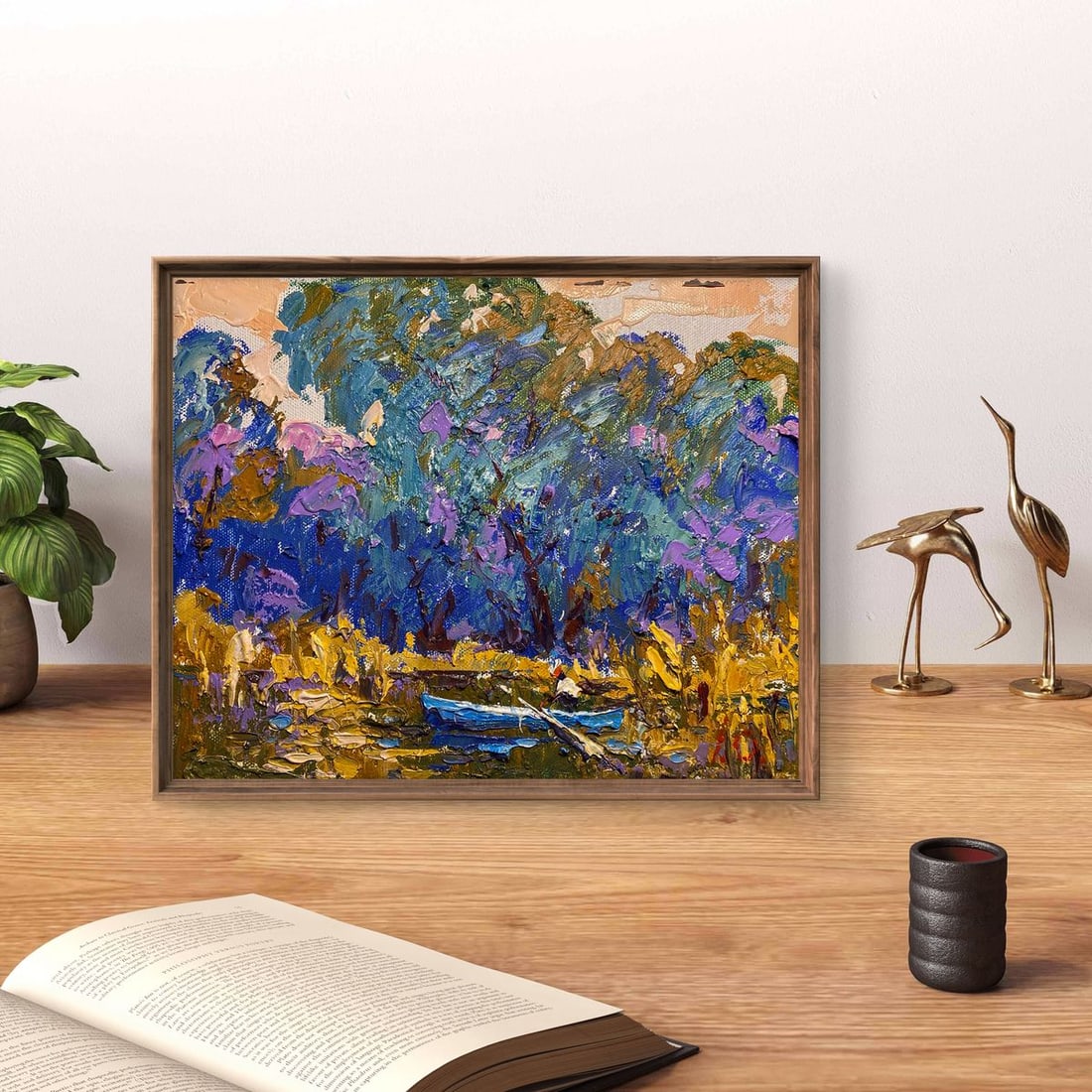 Oil painting Boating on the river Alex Kalenyuk - 2