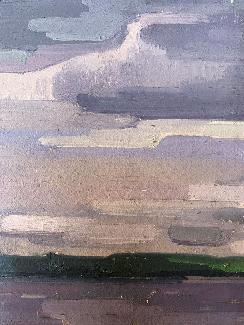 Oil painting Reeds on the river Peter Tovpev - 4