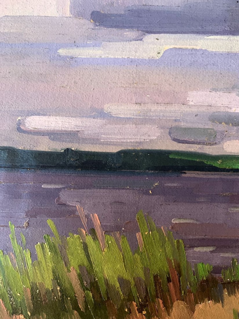 Oil painting Reeds on the river Peter Tovpev - 5