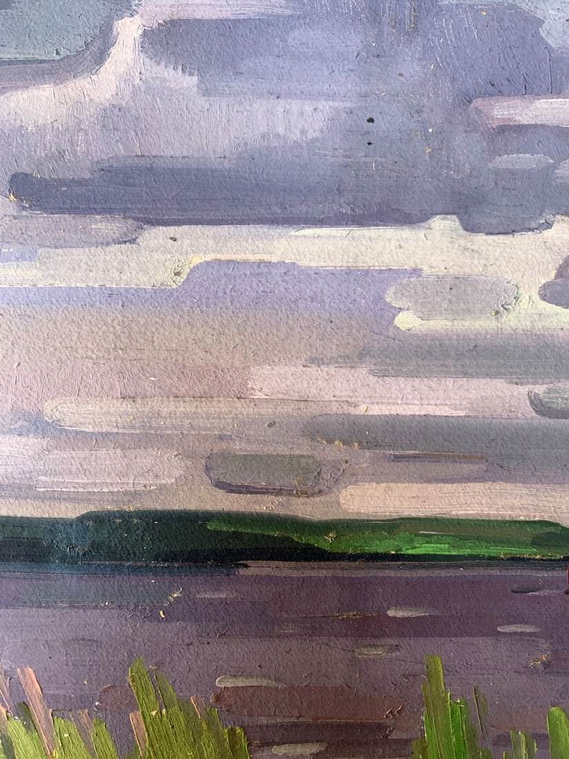 Oil painting Reeds on the river Peter Tovpev - 6
