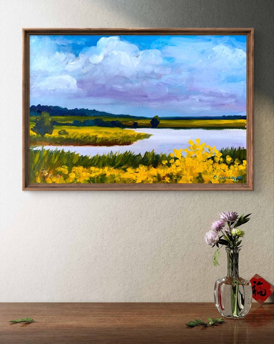 Oil painting Summer field Valentina Simashchuk - 3