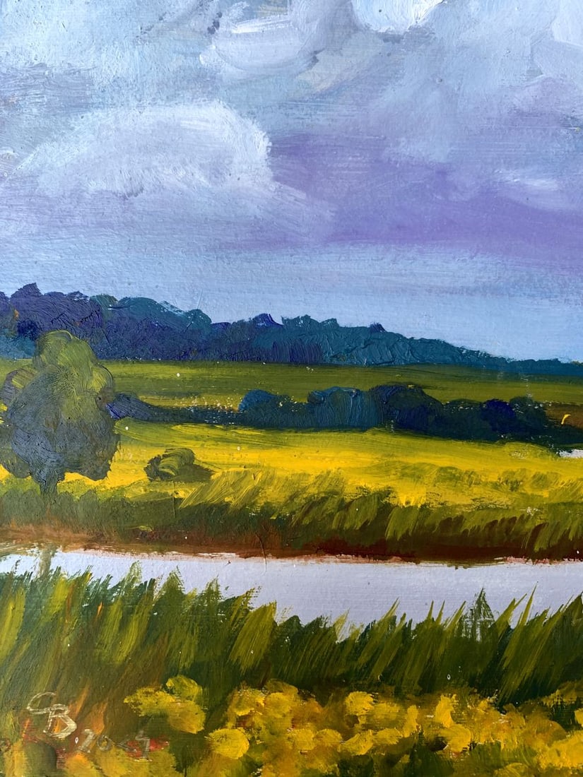 Oil painting Summer field Valentina Simashchuk - 5