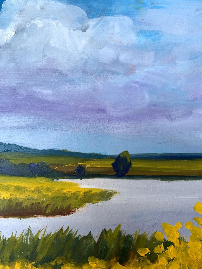 Oil painting Summer field Valentina Simashchuk - 6