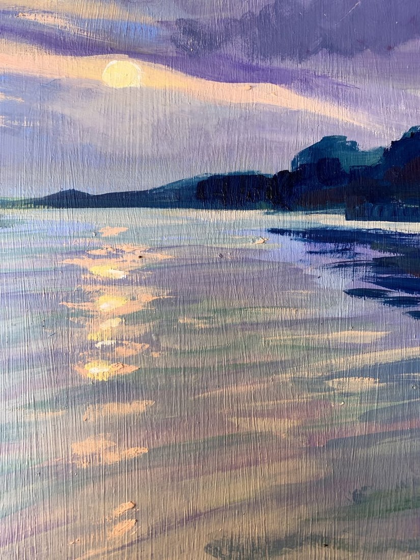 Oil painting The sun behind the clouds Valentina Simashchuk - 8