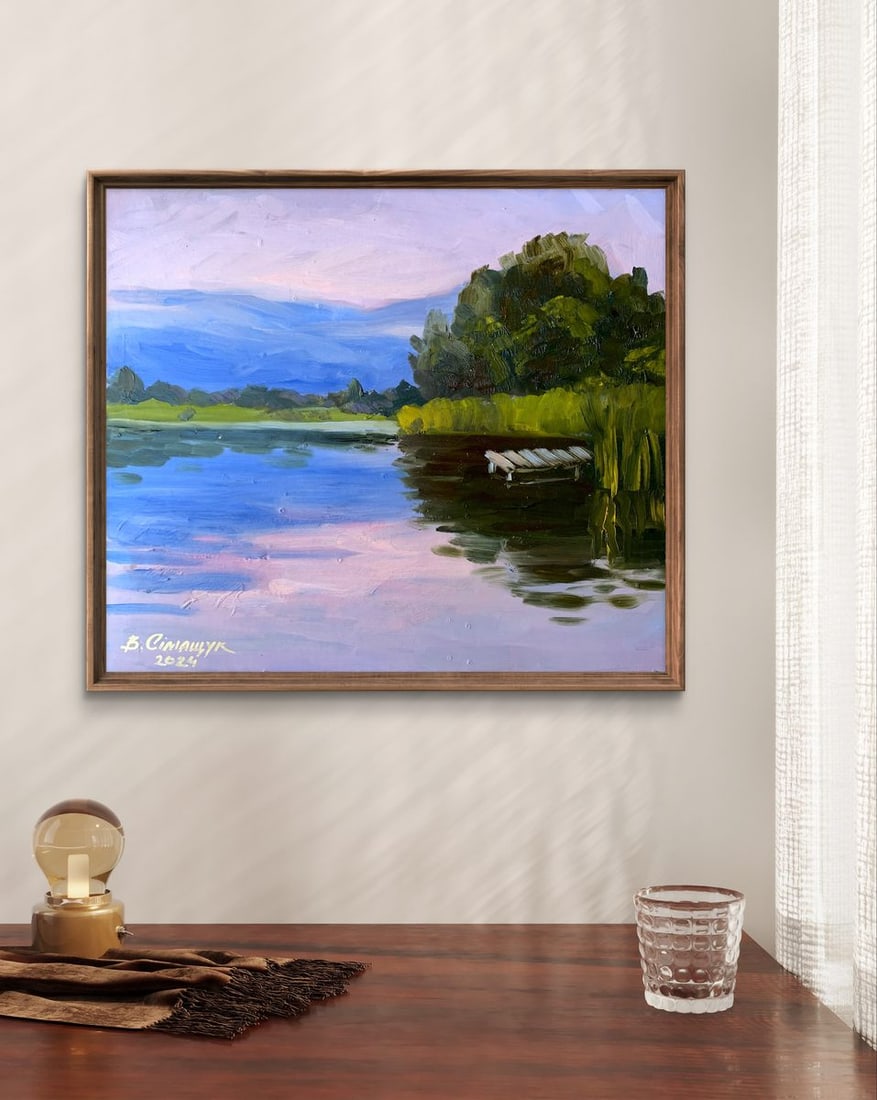Oil painting Fishing spot Valentina Simashchuk - 2