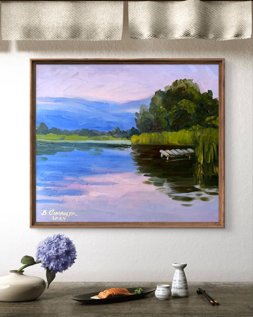 Oil painting Fishing spot Valentina Simashchuk - 3