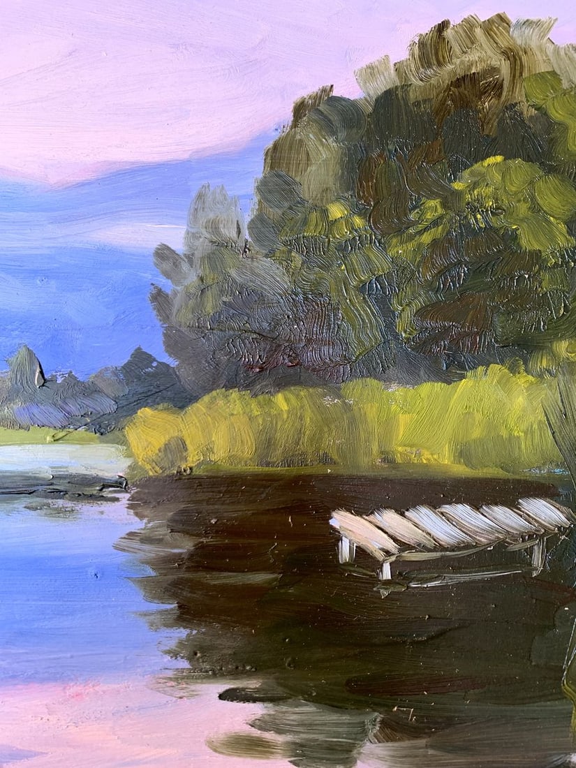 Oil painting Fishing spot Valentina Simashchuk - 8