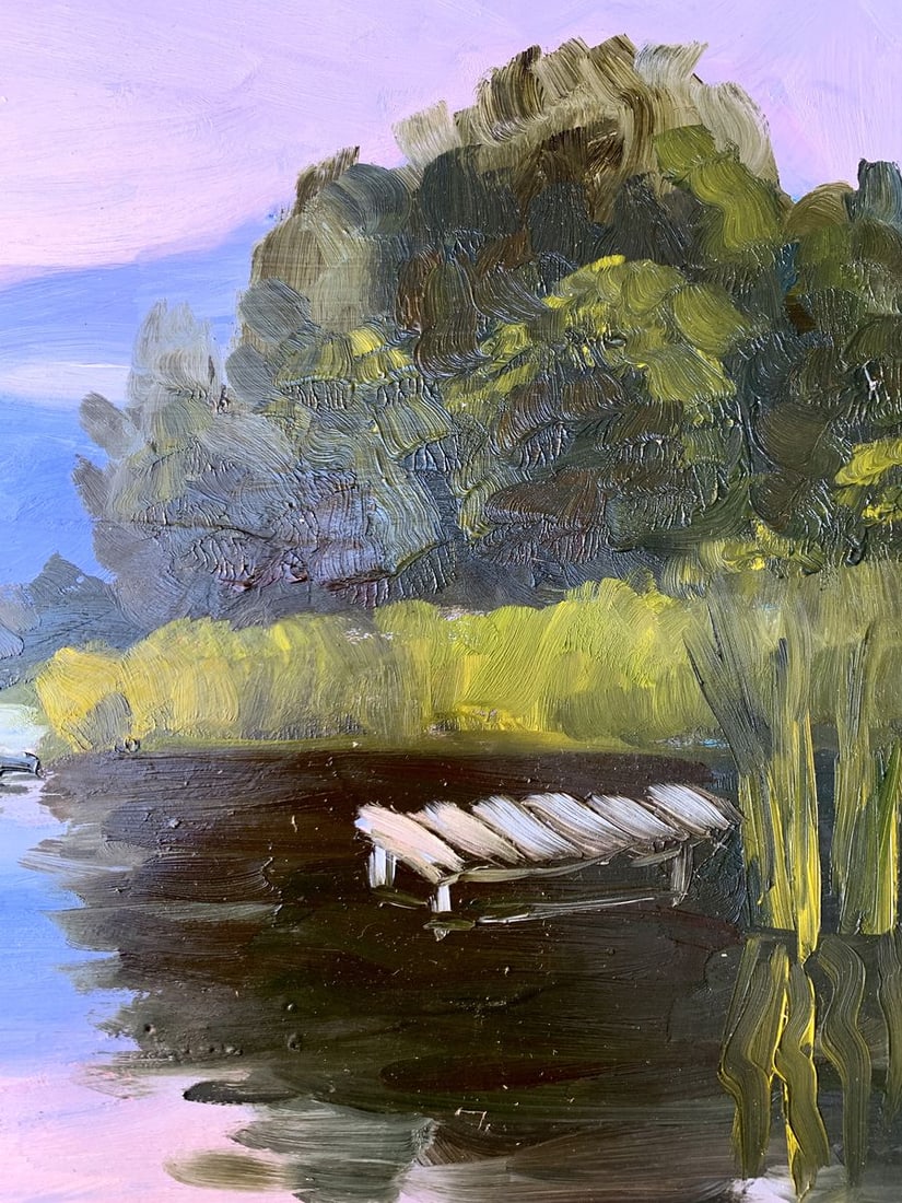Oil painting Fishing spot Valentina Simashchuk - 9