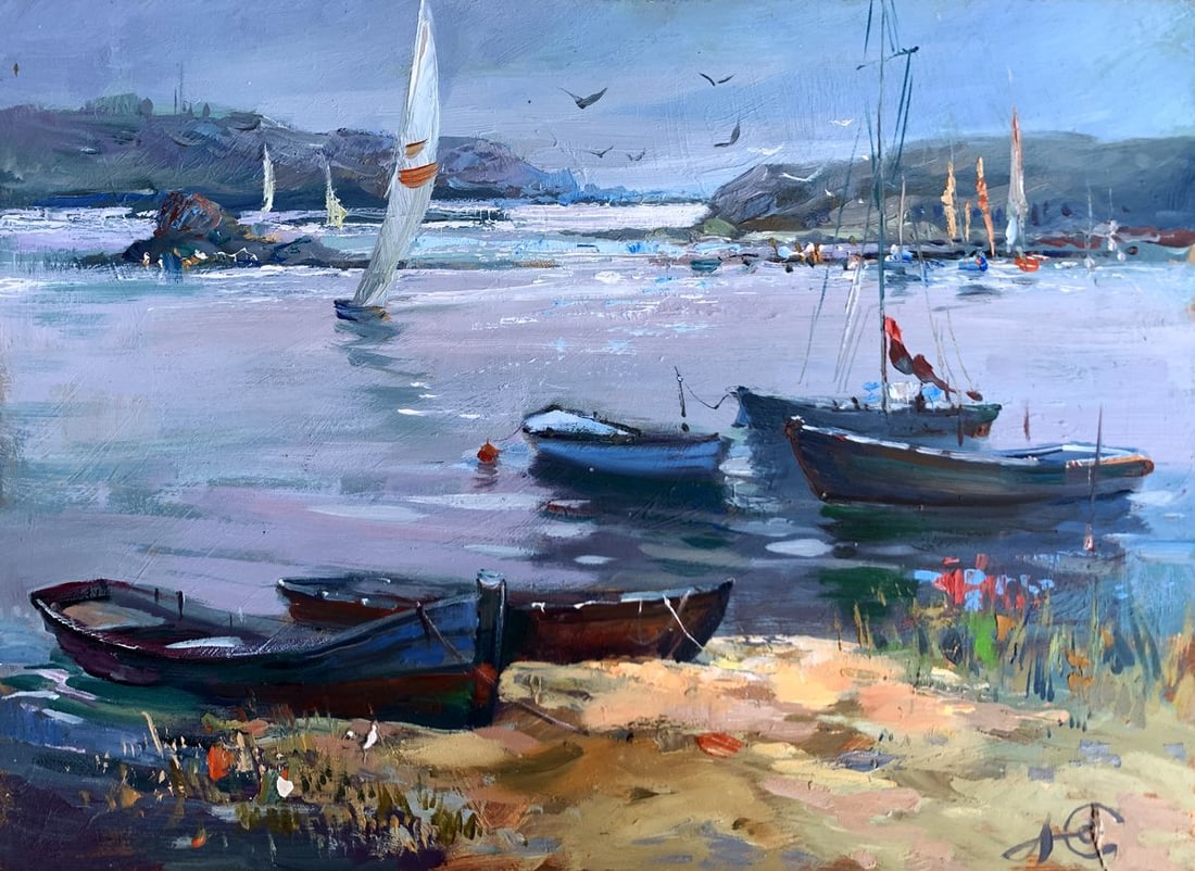 Oil painting Sailing club Yuriy Suprunchuk (1 of 12)