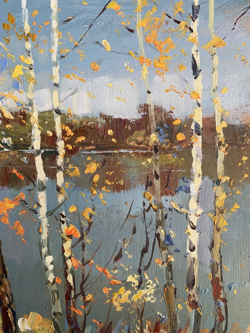 Oil painting View through the birches Yuriy Suprunchuk - 11