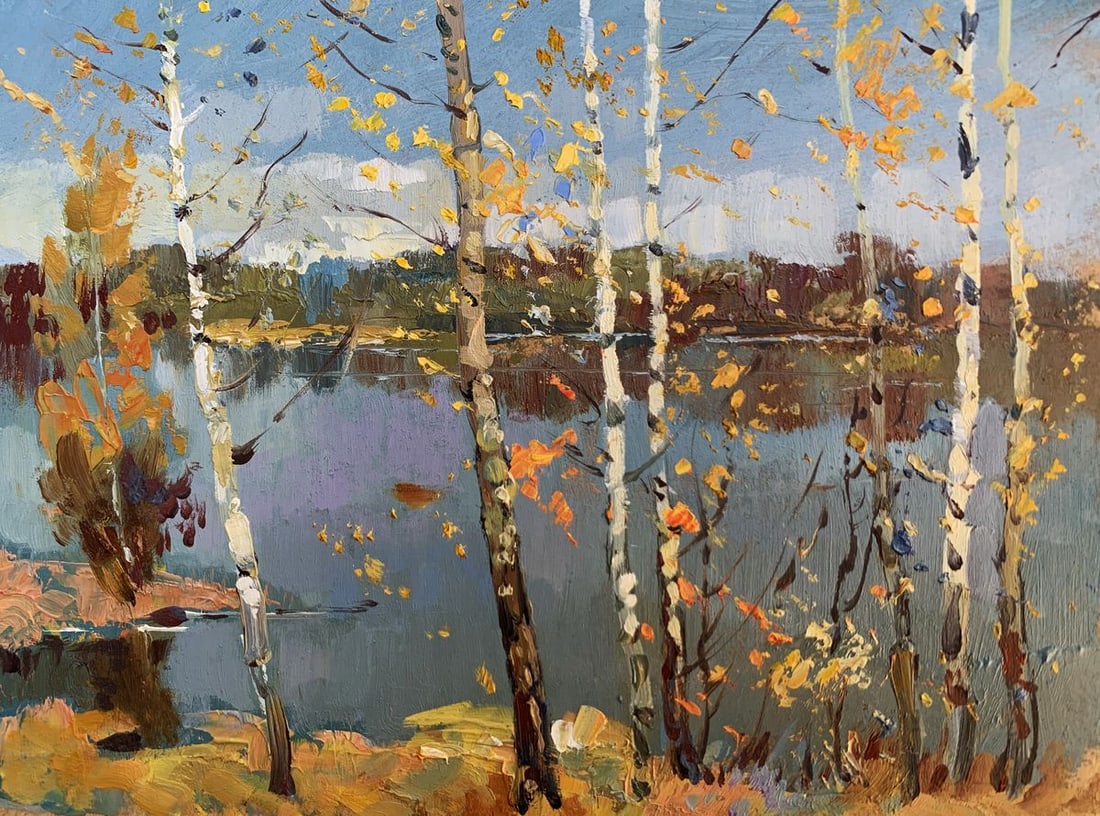 Oil painting View through the birches Yuriy Suprunchuk (1 of 12)