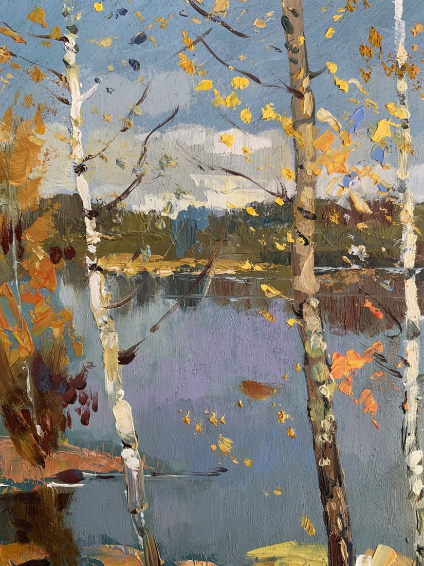 Oil painting View through the birches Yuriy Suprunchuk - 4