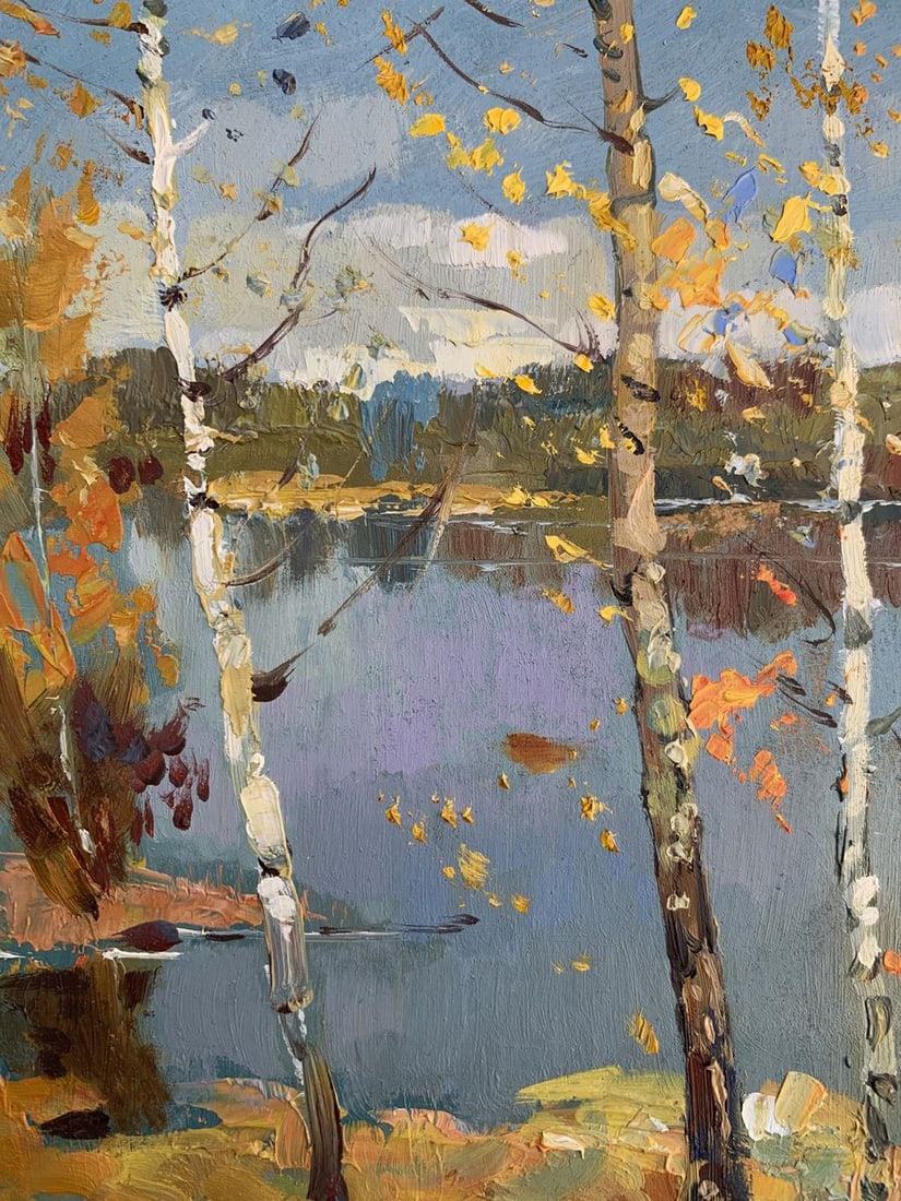 Oil painting View through the birches Yuriy Suprunchuk - 5