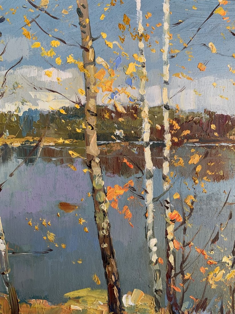 Oil painting View through the birches Yuriy Suprunchuk - 6