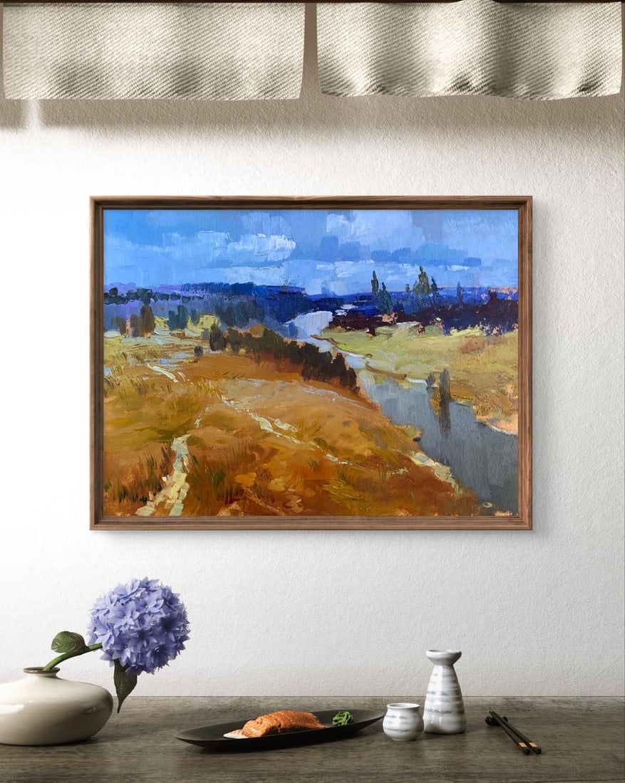 Oil painting The river flows into the distance Yuriy Suprunchuk - 3