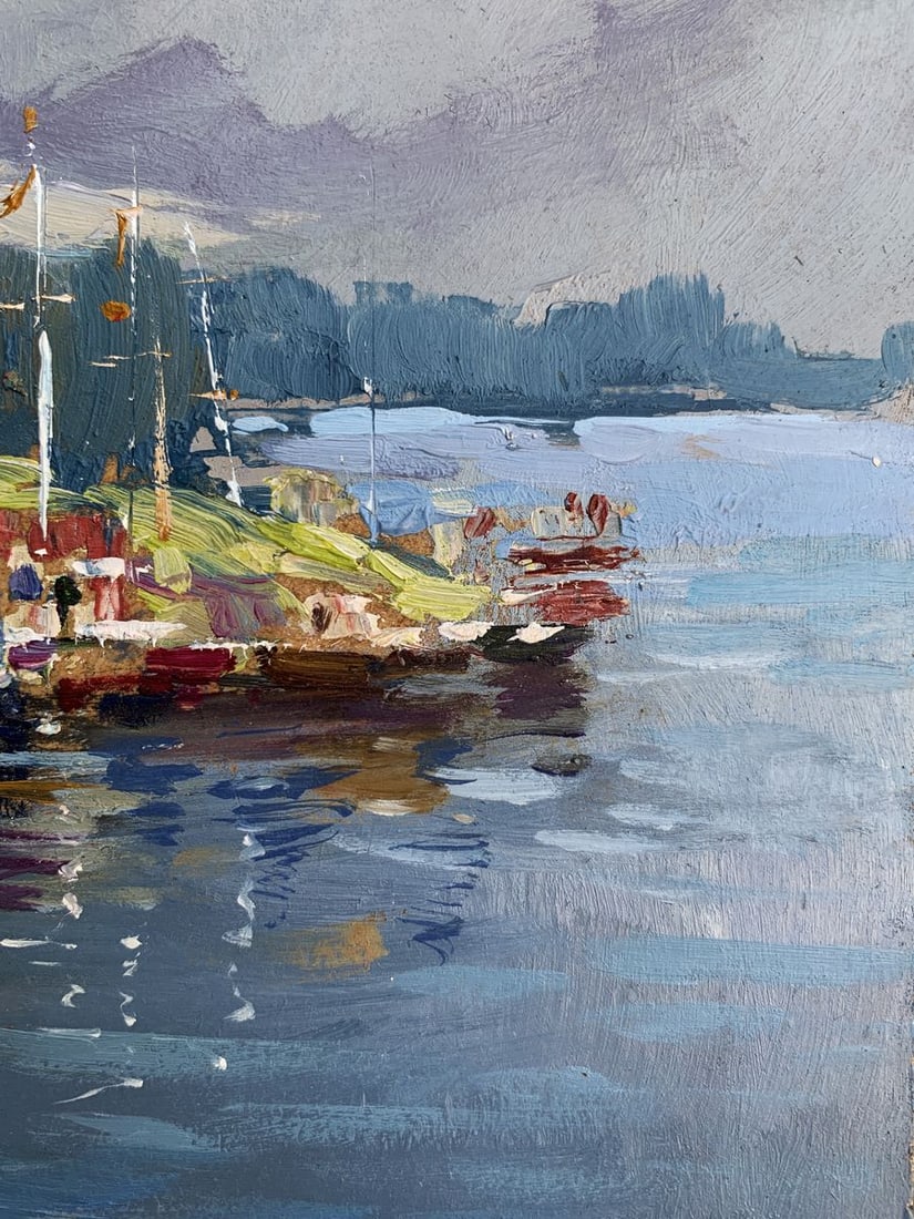 Oil painting Port for boats and yachts Yuriy Suprunchuk - 10
