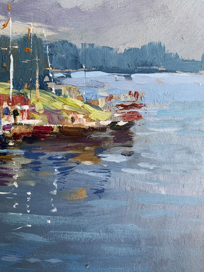 Oil painting Port for boats and yachts Yuriy Suprunchuk - 11