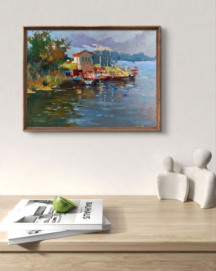 Oil painting Port for boats and yachts Yuriy Suprunchuk - 2