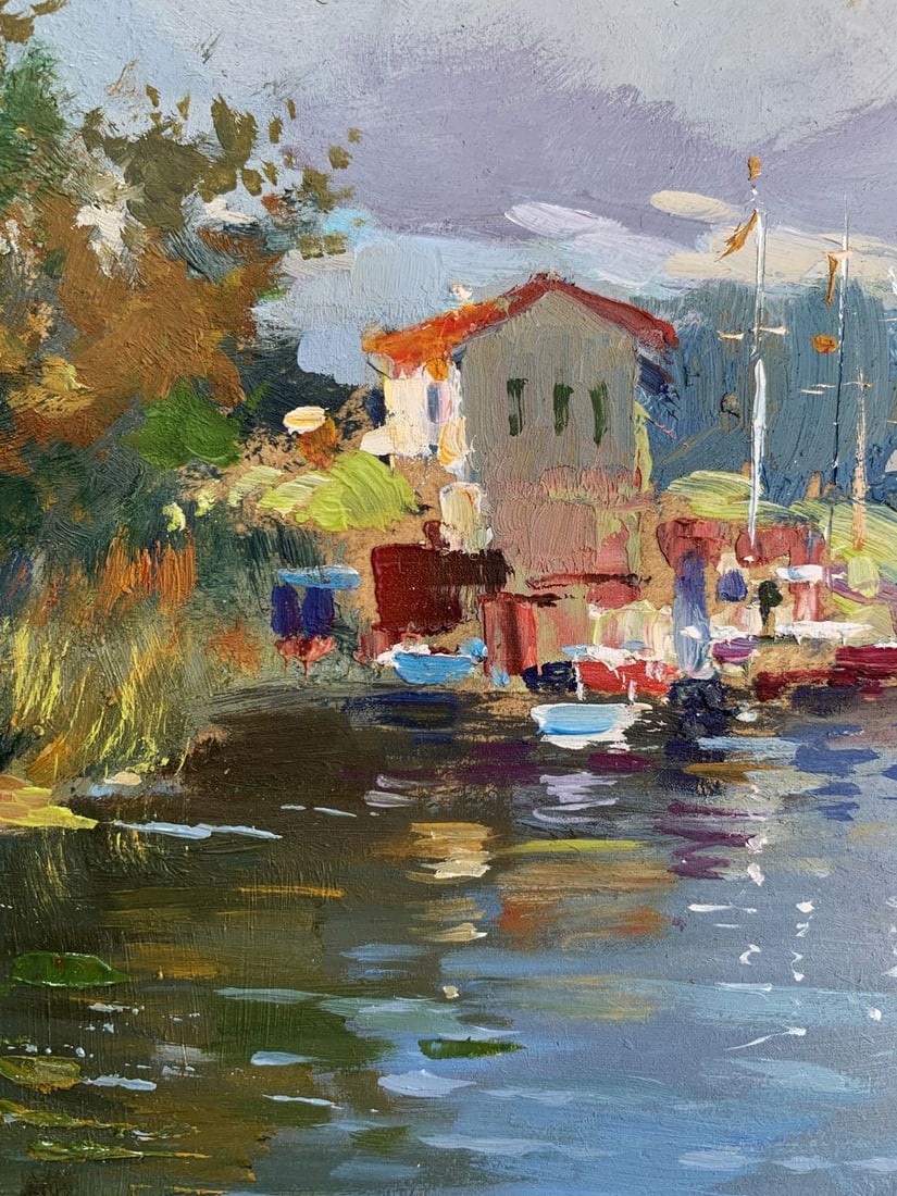 Oil painting Port for boats and yachts Yuriy Suprunchuk - 4
