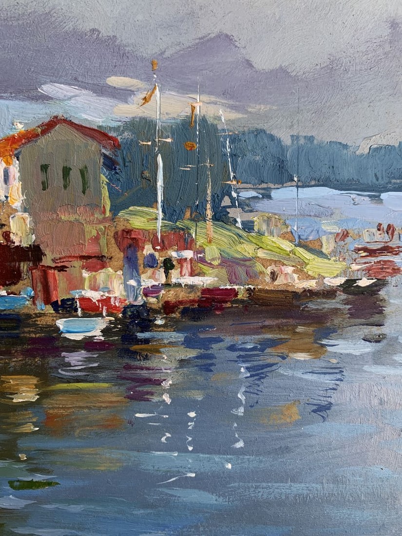 Oil painting Port for boats and yachts Yuriy Suprunchuk - 6