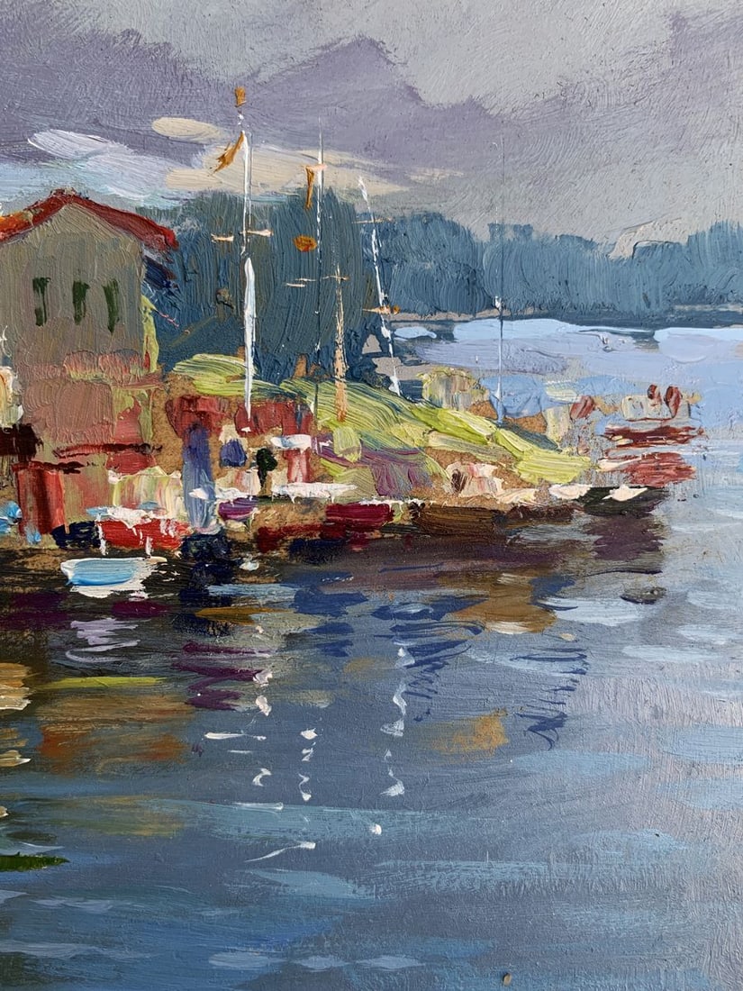 Oil painting Port for boats and yachts Yuriy Suprunchuk - 7