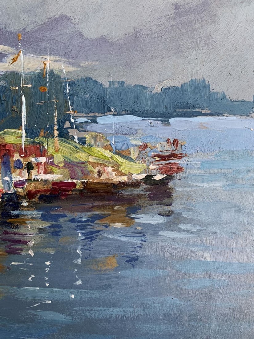 Oil painting Port for boats and yachts Yuriy Suprunchuk - 9
