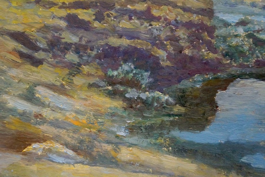 Oil painting River along the cliff Smychek Igor Vladimirovich - 2