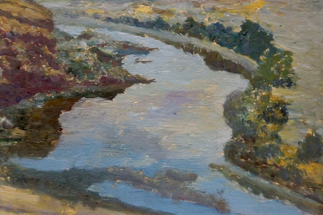 Oil painting River along the cliff Smychek Igor Vladimirovich - 5