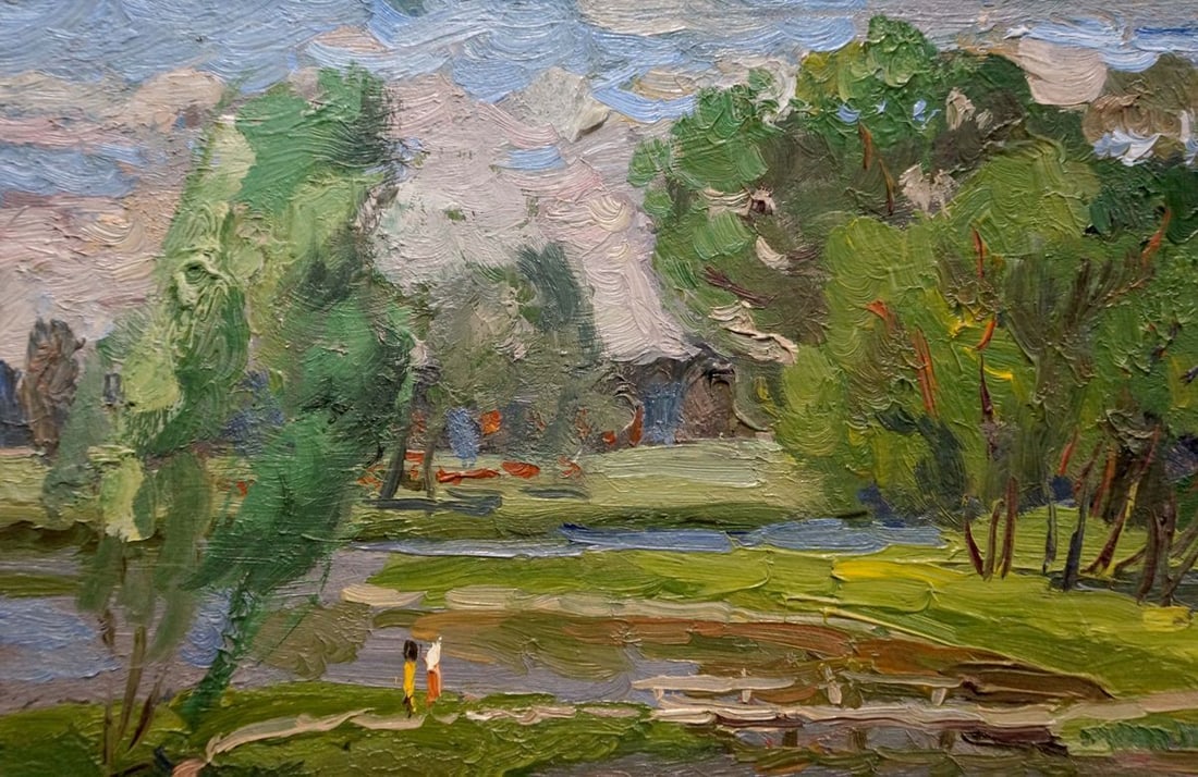 Oil painting Children by the river Ruban Grigory Savelievich - 3