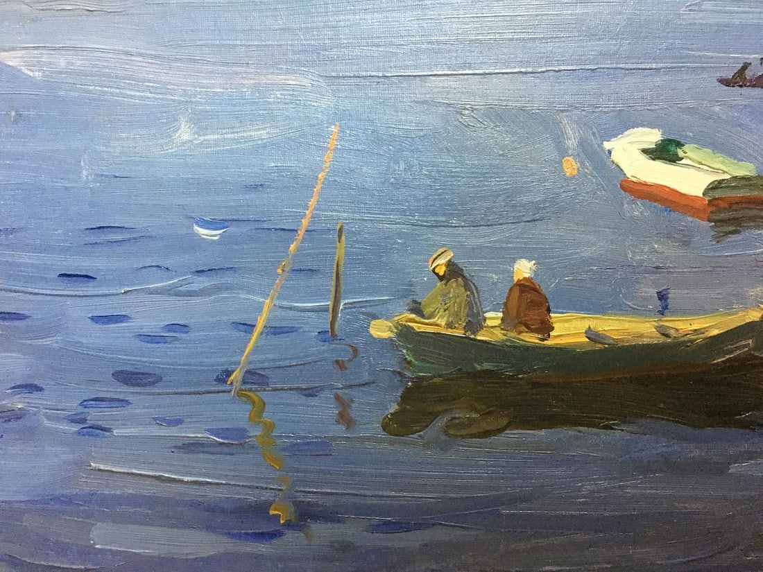 Oil painting Boats near the shore Gantman Moses Faybovich - 3