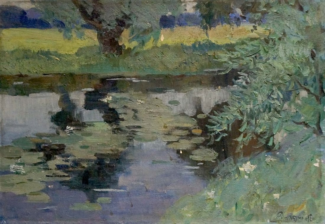 Oil painting Enclosed pier Atlantov Vladimir Nikolaevich - 2