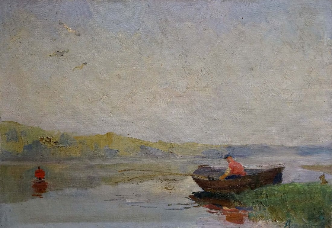 Oil painting Fishing Atlantov Vladimir Nikolaevich - 2