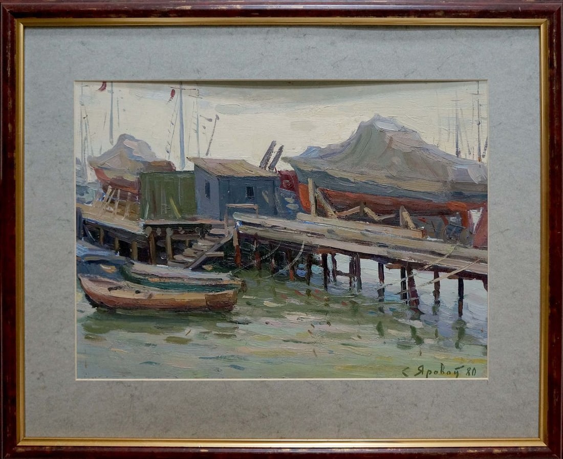 Oil painting Ferry landscape Yarovoy Stepan Kalinovich: Title: Oil painting Ferry landscape Yarovoy Stepan Kalinovich Description: NoVern 1612 *** ABOUT THIS PAINTING *** * TITLE: "Ferry landscape" * ARTISTS: Yarovoy Stepan Kalinovich * SIZE: 33x45
