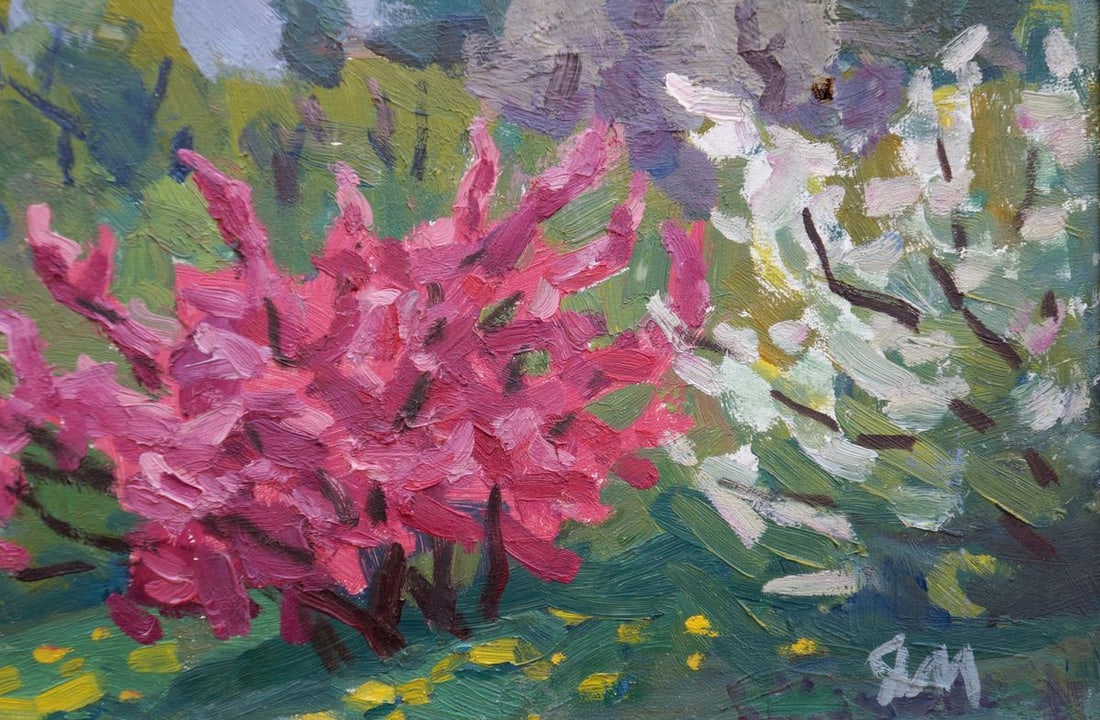 Oil painting Red apple tree Matsievskaya Yadviga Aleksandrovna - 5