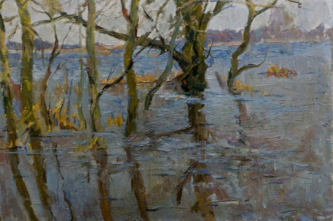 Oil painting Spring flood Kogan-Shats Matvey Borisovich - 5