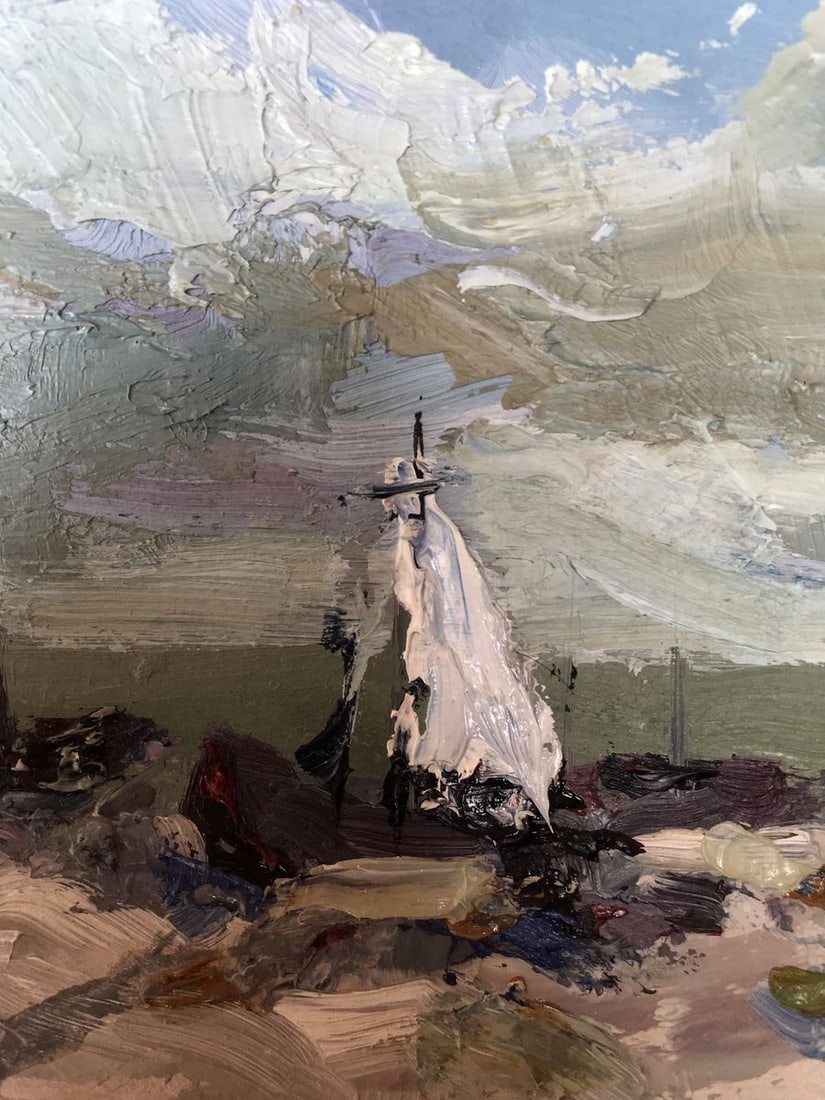 Oil painting Fisherman's Beach Alexander Nikolaevich Cherednichenko - 5