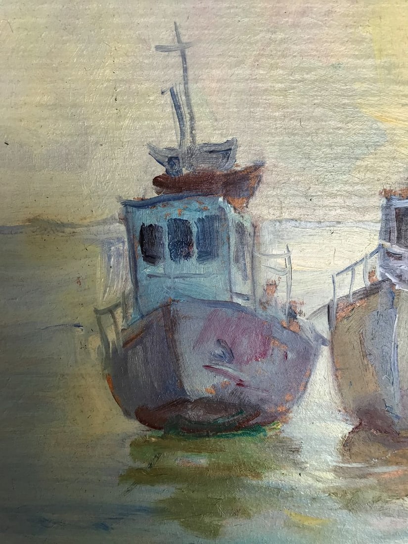 Oil painting On the pier Wihyrovskii Victor - 4