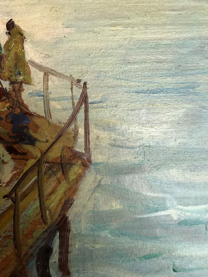 Oil painting On the pier Wihyrovskii Victor - 9