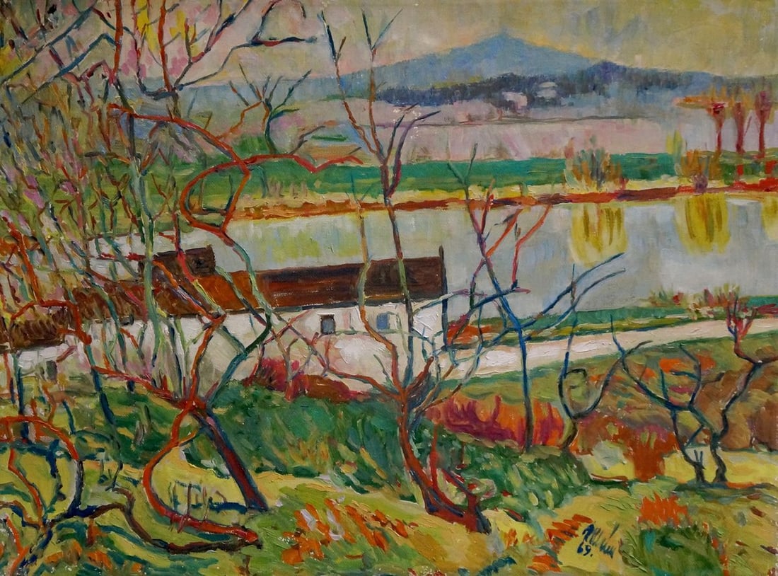 Oil painting Natural landscape: Title: Oil painting Natural landscape Description: NoVern 768 *** ABOUT THIS PAINTING *** * TITLE: "Natural landscape" * ARTISTS: Unknown artist * SIZE: 40x30 cm/'15.74x11.81 inches' * MEDIUM: oil, ca