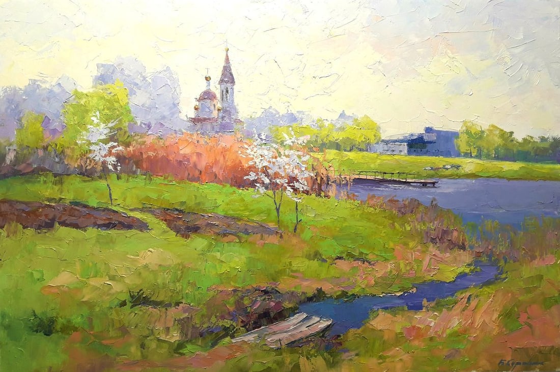 Oil painting Spring in Poltava region Serdyuk Boris Petrovich: Title: Oil painting Spring in Poltava region Serdyuk Boris Petrovich Description: NoSERB 629 *** ABOUT THIS PAINTING *** * TITLE: "Spring in Poltava region" * ARTISTS: Serdyuk Boris Petrovich * SIZE: 
